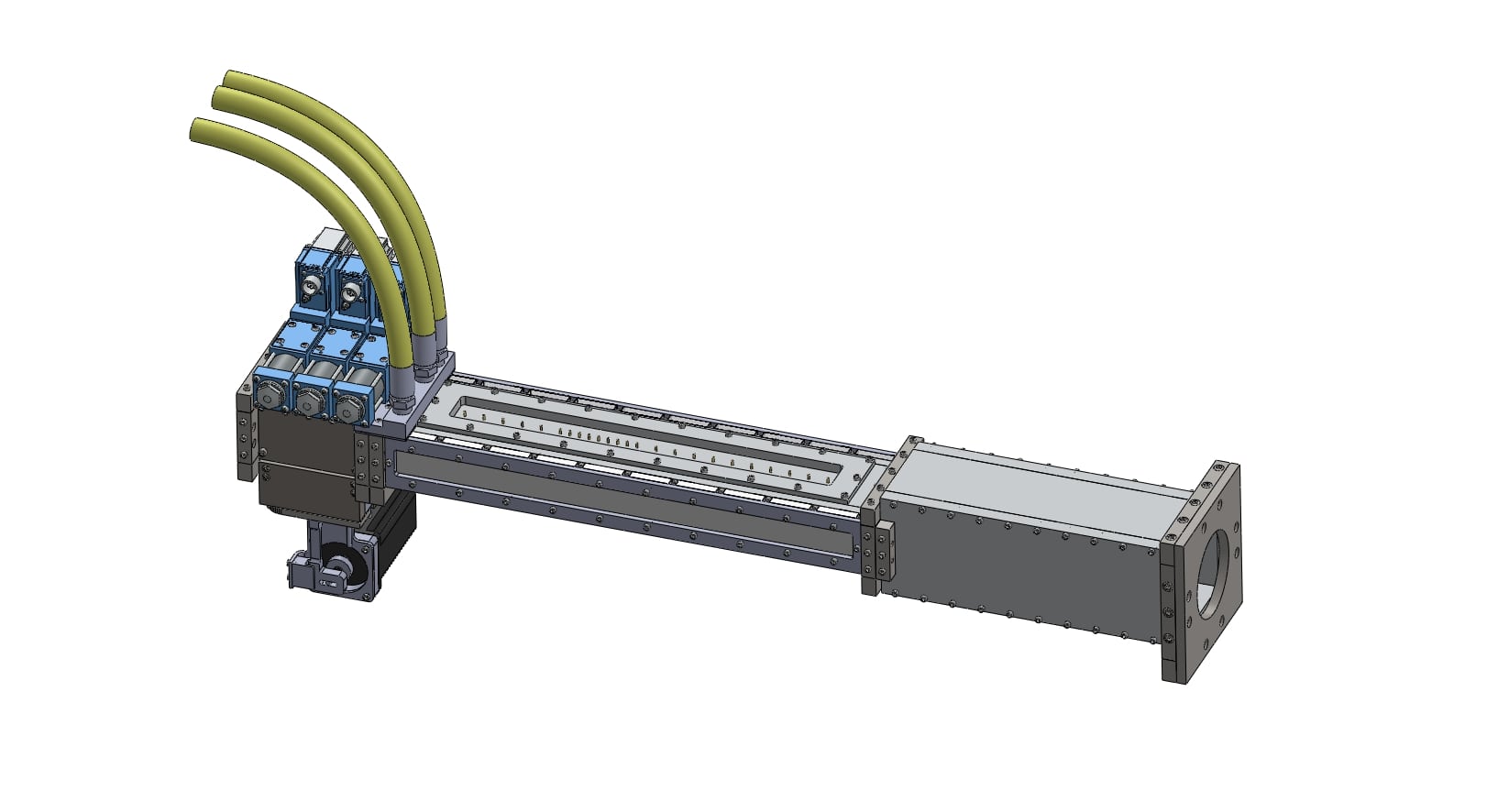 Solidworks model of Mach 1.8 wind tunnel top-view