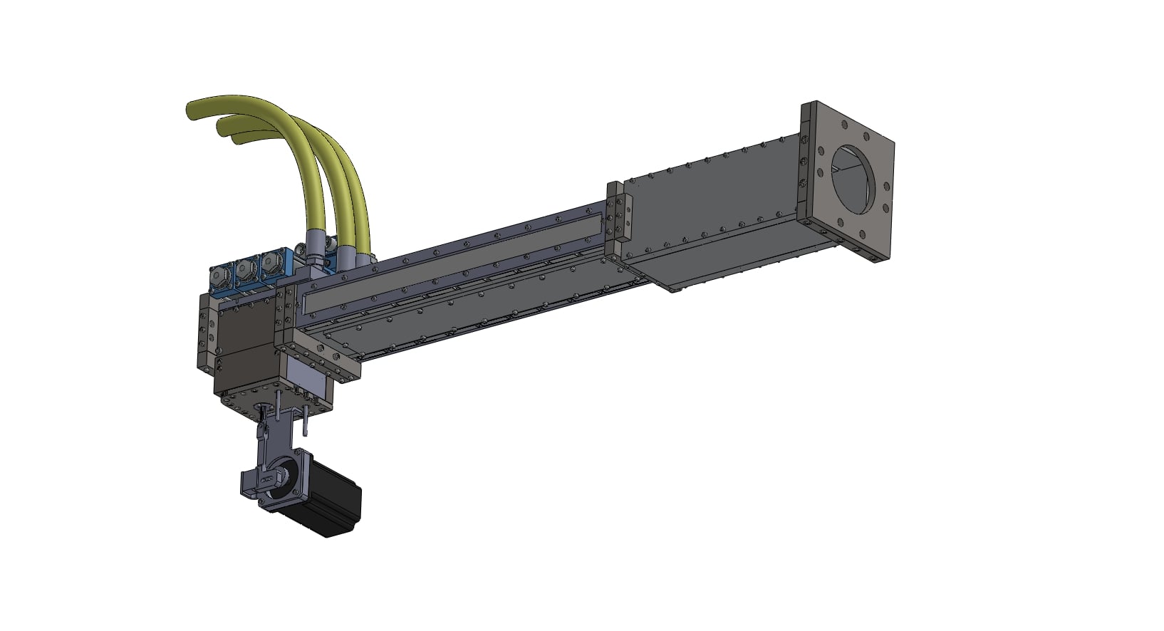 Solidworks model of Mach 1.8 wind tunnel bottom-view